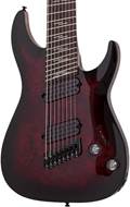 Schecter Omen Elite-8 Multiscale Black Cherry Burst
