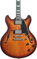 D'Angelico Premier DC Stop Bar Dark Iced Tea Burst
