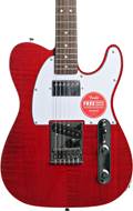 Squier Affinity Series Telecaster FMT SH Indian Laurel Fingerboard White Pickguard Crimson Red Transparent