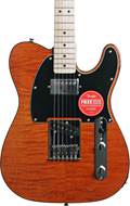 Squier Affinity Series Telecaster FMT SH Black Pickguard Mocha Maple Fingerboard