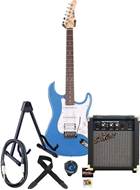 EastCoast ST2 HSS Electric Guitar Pack Metallic Blue