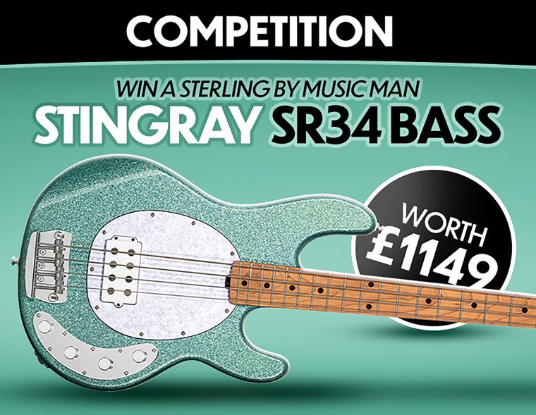Win a Music Man Sterling StingRay Bass in Seafoam Sparkle!