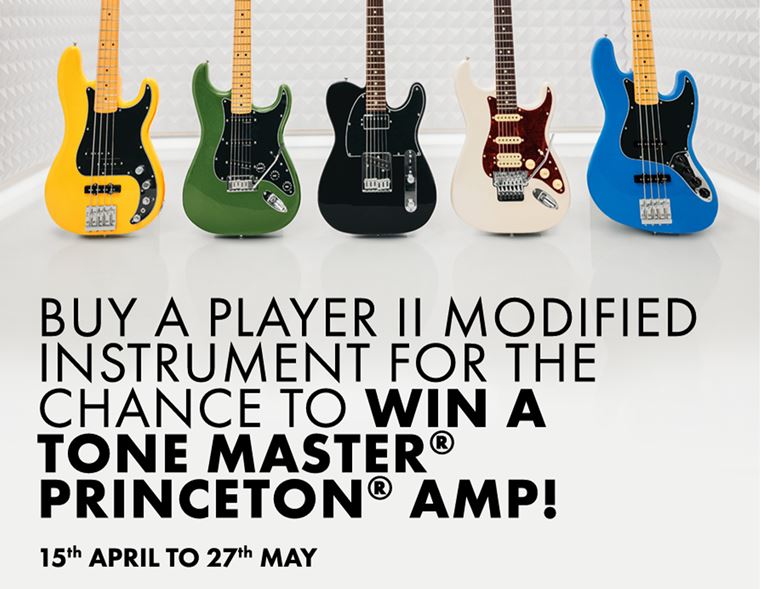Buy a Player II Modified Guitar & Win Fender Tone Master Princeton Reverb Amp